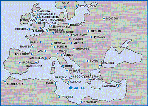 Malta-Europe-Map